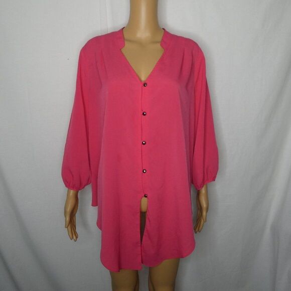 Wallis Button Down Tie Bottom Open Neck Blouse Top - Picture 1 of 13